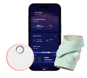 lot 271 image: Owlet Dream Sock - Smart Portable Wi-Fi Baby Monitor with Heart Rate and Average Oxygen O2 Sleep Quality Indicators
