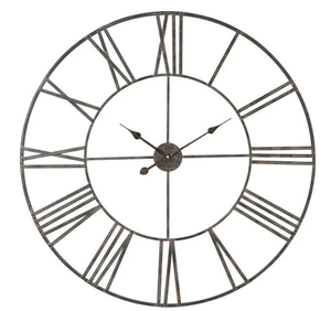 lot 609 image: Aspire Home Accents 7807 Solange Round Metal Wall Clock