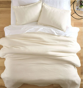 lot 619 image: 3PCS King Size Better Homes & Gardens Cream Gauze Comforter Set