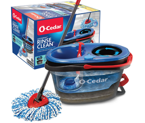 lot 623 image: O-Cedar RinseClean Clean Water Spin Mop and Bucket System  Clean with Clean Water  Removes 99% of Bacteria