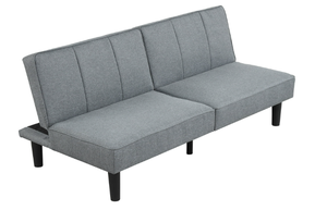 lot 661 image: Mainstays 66 Studio Futon, Gray Linen Upholstery