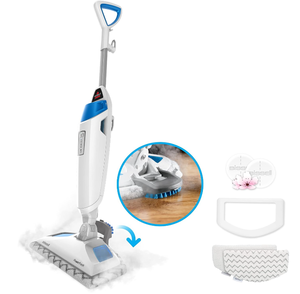 lot 86 image: Bissell Power Fresh Steam Mop with Natural Sanitization, Floor Steamer, Tile Cleaner, and Hard Wood Floor Cleaner with Flip-Down Easy Scrubber