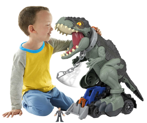 lot 350 image: Imaginext Jurassic World Dominion Mega Stomp & Rumble Giga Dinosaur Toy with Lights & Sounds