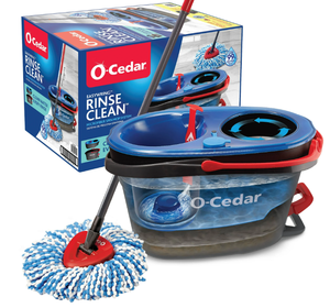 lot 624 image: O-Cedar RinseClean Clean Water Spin Mop and Bucket System  Clean with Clean Water  Removes 99% of Bacteria