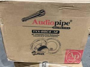 lot 82 image: AudioPipe TXX-BDC4-12 12 Inch 2,200 Watt Dual Car Speaker Subwoofer, Black