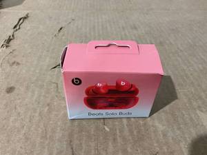 lot 34 image: Beats - Solo Buds True Wireless Earbuds - Transparent Red