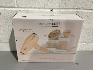 lot 567 image: Conair Infiniti Pro Hair Dryer with Diffuser plus 3 Other Attachments  Performa Series Hair Dryer Blush Pink