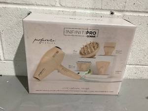 lot 573 image: Conair Infiniti Pro Hair Dryer with Diffuser plus 3 Other Attachments  Performa Series Hair Dryer Blush Pink