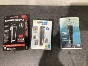 lot 695 image: LOT OF 3 Hair Grooming Kit and Hair Trimmers