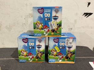 lot 223 image: LOT of 3 Parents Choice Paw Patrol Training Pants for Boys, 4T5T, 70 Count