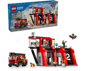 lot 2 image: 60414 LEGO City Fire Station with Fire Truck