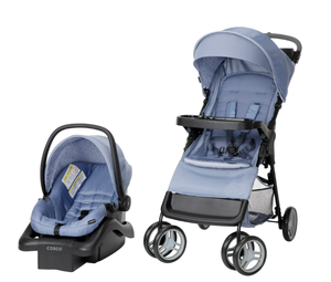 lot 8 image: Cosco Kids Lift & Stroll DX Travel System, Chalk Blue, Toddler, Unisex