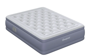 lot 206 image: Beautyrest Sensalux 18 Inflatable Air Bed Blow up Mattress with Built-in Pump Queen