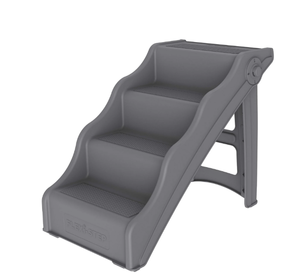 lot 684 image: Tail Waggers Dog Stairs Flexi-Step, Foldable Dog Steps with 4-Step Design and Non-Slip Treads