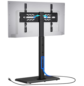 lot 705 image: GREENSTELL TV Stand with Power Outlet, Universal Floor TV Stand for 32-75 inch TVs
