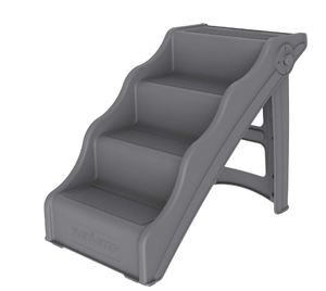 lot 718 image: Tail Waggers Dog Stairs Flexi-Step, Foldable Dog Steps with 4-Step Design and Non-Slip Treads