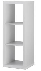 lot 49 image: Better Homes & Gardens 3-Cube Storage Organizer, White Texture