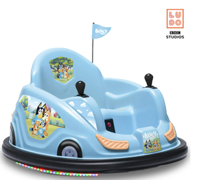 lot 68 image: Bluey by Flybar, 6V Bumper Car Ride on Toy for Children