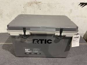 lot 88 image: RTIC 52 QT Ultra-Light Hard-Sided Ice Chest Cooler, Dark Grey And Cool Grey, Fits 76 Cans