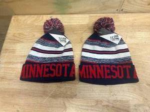 lot 75 image: Lot of 2- Minnesota Twins Themed Winter Hats