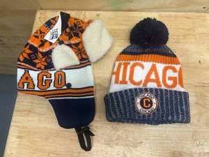 lot 77 image: Lot of 2- Chicago Bears Themed Winter Hats