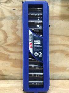 lot 63 image: Campbell Hausfeld 38 Deep Drive Impact Socket Set Model # AA000010