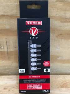 lot 65 image: Craftsman SAE Hex Bit Sockets Model # CMMT17700V 1129244