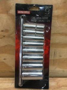lot 84 image: Ultra Steel SAE 38 Drive Dep Socket Set Model # UA06113B 1129244