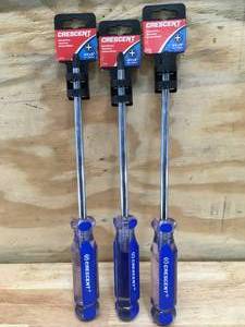 lot 85 image: Lot of 3 - Crescent # 4 x 8 Screwdriver