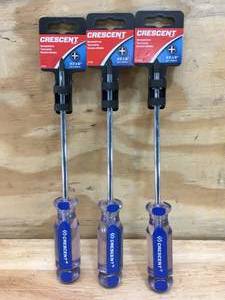 lot 86 image: Lot of 3 - Crescent # 2 x 6 Screwdrivers