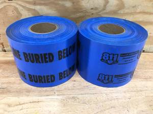 lot 118 image: Lot of 2 - Rolls of Blue 6 x 1000 Caution Tape