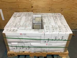 lot 39 image: DALTILE Lot of 20 Cases of- LuxeCraft Calacatta Gold Marble 8 in. x 24 in. Glazed Ceramic Wall Tile (13.3 sq. ft.Case)