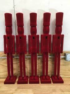 lot 134 image: Lot of 5 - 3 Foot Tall Nutcracker Statues