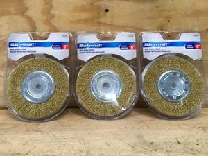 lot 128 image: Lot of 3 - Mastercraft 6 Coarse Wire Wheel Brush