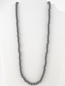 lot 15 image: NEW OLD STOCK&nbspGenuine Garnet Silver Tone Base Metal Bead Necklace.
