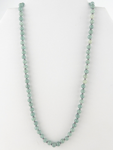 lot 18 image: New Old Stock Genuine Emerald & Ruby 14K Yellow Gold Bead Necklace. Estimated Replacement Value $200
