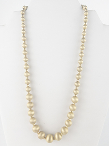 lot 22 image: Veronese Graduated 18K Bonded  Sterling Silver Florenza Bead Necklace . Estimated Replacement Value $200