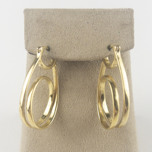 lot 44 image: Loop Vermeil Hinged Wire Hoop Earrings.