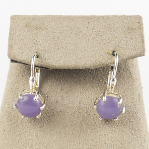 lot 158 image: Gold Stone Jewelry Corp. Purple Quartz sterling Silver Lever Back Pierced Earrings .
