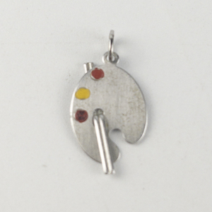 lot 250 image: Artists Palette sterling silver pendantcharm (no chain).