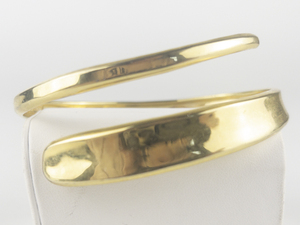 lot 284 image: RLM Studio (Robert Lee Morris) Tapered Twist Brass Cuff Bracelet.