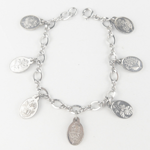 lot 293 image: Devotion Of Love Sterling Silver Charm Bracelet.