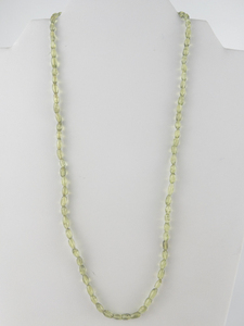 lot 330 image: New Old Stock Natural Peridot Gold Tone Base Metal Bead Necklace. Replacement Value $110