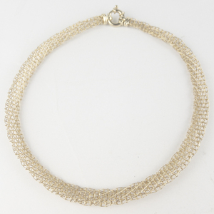 lot 338 image: Milor  Think Elegant Mesh Vermeil Necklace.