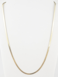 lot 351 image: Monet Gold Tone Base Metal Herringbone Necklace.