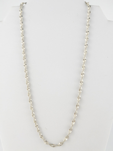 lot 370 image: Twisted Sterling Silver Herringbone Necklace.