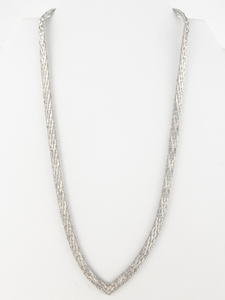 lot 377 image: Woven Italian  Sterling Silver Chain Necklace.