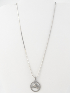 lot 382 image: Horse Head Sterling Silver Pendant Necklace .