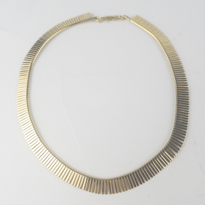 lot 395 image: Napier Flair Gold Tone Base Metal Collar Necklace.