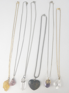 lot 396 image: Group of 6  Gold & Silver Tone Base Metal Pendant Necklaces. All Wearable & In Good Condition